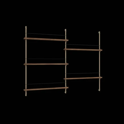 Moebe Magazine Shelving MS.115.2 Røget Eg/Warm Grey