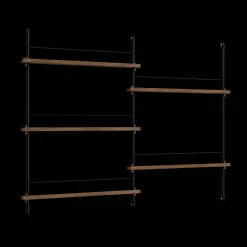 Moebe Magazine Shelving MS.115.2 Røget Eg/Sort
