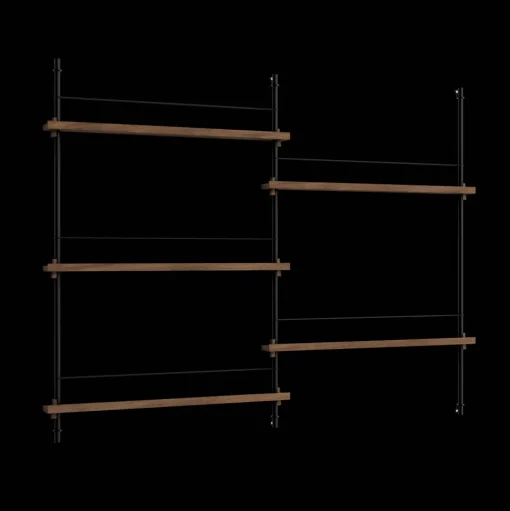Moebe Magazine Shelving MS.115.2 Røget Eg/Sort