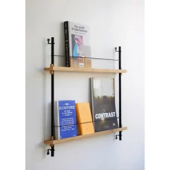 Moebe Magazine Shelving MS.65.1 Eg/Sort