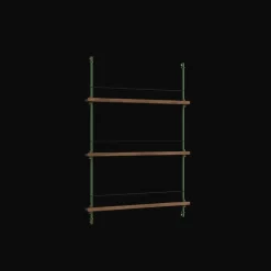 Moebe Magazine Shelving MS.115.1 Røget Eg/Pine Green