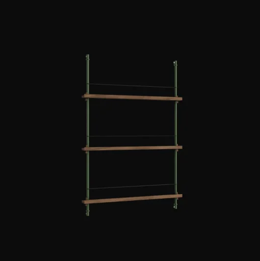Moebe Magazine Shelving MS.115.1 Røget Eg/Pine Green