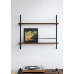 Moebe Magazine Shelving MS.65.1 Røget Eg/Rustfri Stål