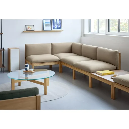 MOEBE Modular 3-Personers Sofa Med Sider & Chaiselong Autum 331