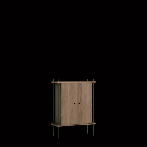MOEBE S.115.1.C.SO Reol System Røget Eg/Pine Green