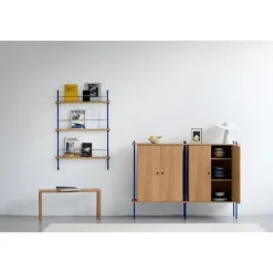MOEBE S.115.1.C.SO Reol System Røget Eg/Pine Green