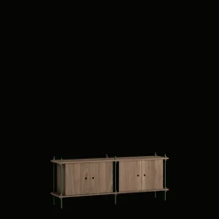 MOEBE S.65.2.D.SO Reol System Røget Eg/Pine Green