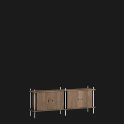 MOEBE S.65.2.D.SO Reol System Røget Eg/Hvid