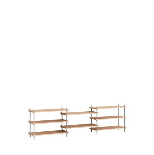 Moebe Shelving S.65.3.A Eg/Rustfri Stål