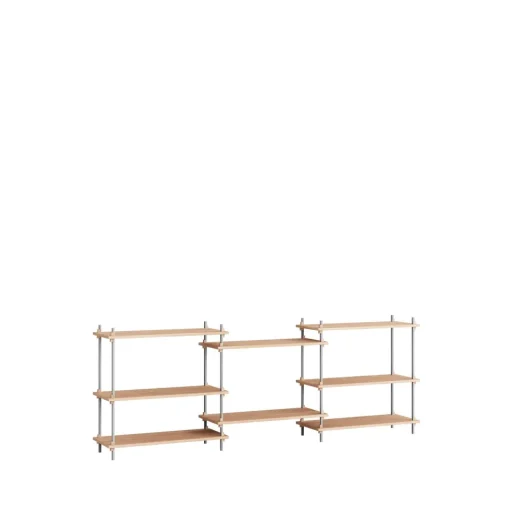 Moebe Shelving S.85.3.A Eg/Rustfri Stål