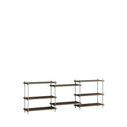 Moebe Shelving S.85.3.A Røget Eg/Rustfri Stål
