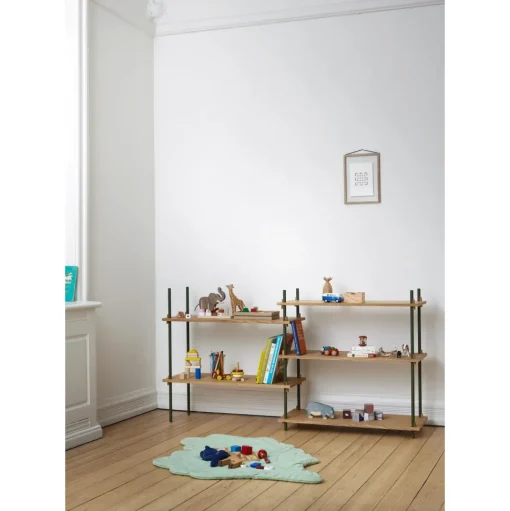 Moebe Shelving S.65.2.A Røget Eg/Rustfri Stål