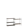 Moebe Shelving S.85.2.A Røget Eg/Rustfri Stål