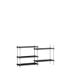 Moebe Shelving S.85.2.A Sort/Rustfri Stål