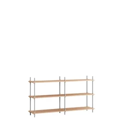 Moebe Shelving S.85.2.B Eg/Rustfri Stål