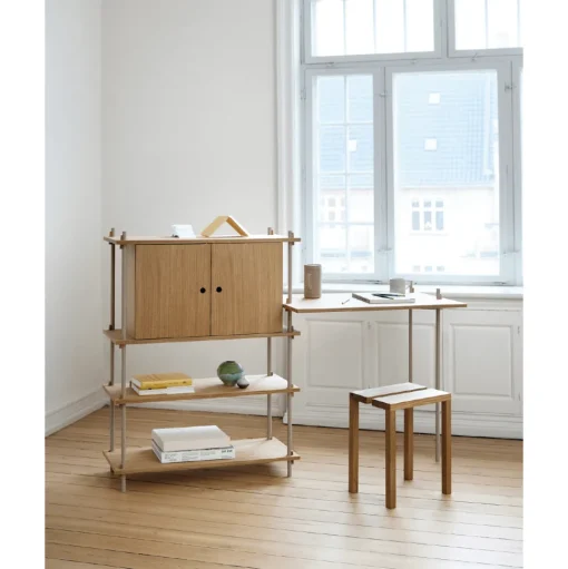 Moebe Shelving S.85.1.B Eg/Rustfri Stål