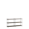 Moebe Shelving S.85.2.B Røget Eg/Rustfri Stål