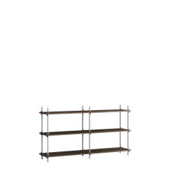 Moebe Shelving S.85.2.B Røget Eg/Rustfri Stål