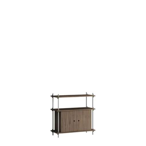 Moebe Shelving S.85.1.B Røget Eg/Rustfri Stål