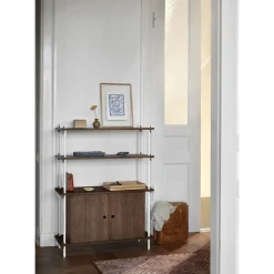 Moebe Shelving S.85.1.B Røget Eg/Rustfri Stål