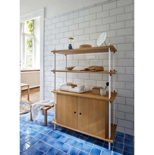 Moebe Shelving S.85.1.B Røget Eg/Rustfri Stål