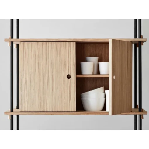 Moebe Shelving S.85.1.B Røget Eg/Rustfri Stål