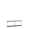 Moebe Shelving S.65.2.B Røget Eg/Rustfri Stål