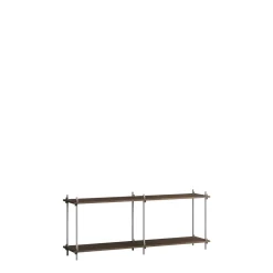 Moebe Shelving S.65.2.B Røget Eg/Rustfri Stål