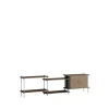 Moebe Shelving S.65.3.B Røget Eg/Rustfri Stål
