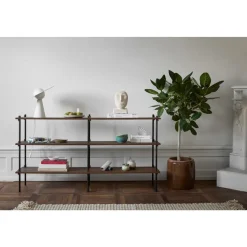 Moebe Shelving S.65.2.B Sort/Rustfri Stål