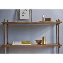 Moebe Shelving S.65.2.B Sort/Rustfri Stål