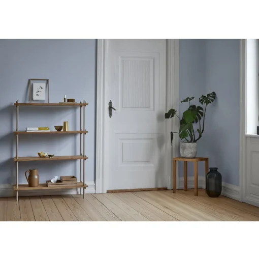 Moebe Shelving S.65.2.B Sort/Rustfri Stål