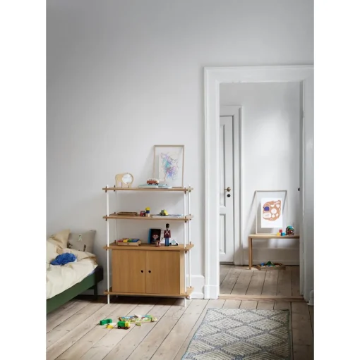 Moebe Shelving S.65.1.C Eg/Rustfri Stål
