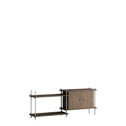 Moebe Shelving S.65.2.C Røget Eg/Rustfri Stål