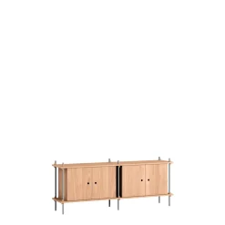Moebe Shelving S.65.2.D Eg/Rustfri Stål