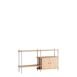 Moebe Shelving S.85.2.DC Eg/Rustfri Stål
