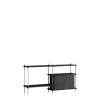 Moebe Shelving S.85.2.DC Sort/Rustfri Stål