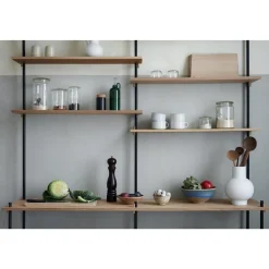 MOEBE S.200.2.I.SO Reol System Røget Eg/Hvid