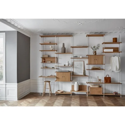 MOEBE S.200.2.I.SO Reol System Røget Eg/Hvid