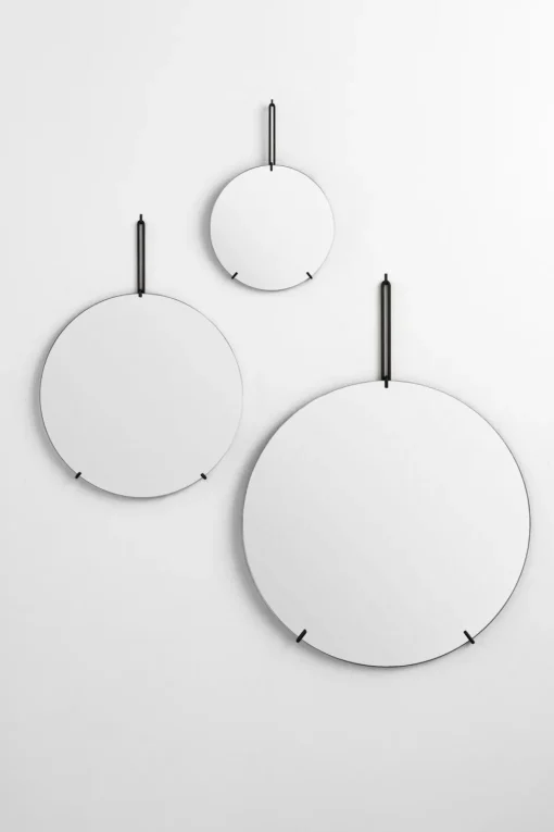 MOEBE Wall MirrorØ70 Sort