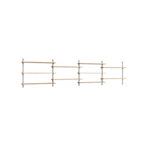 Moebe Wall Shelving WS.65.4 Eg/Rustfri Stål