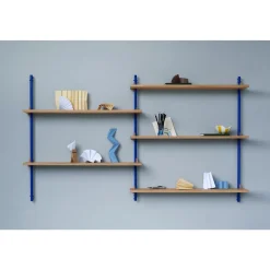 Moebe Wall Shelving WS.85.2 Eg/Rustfri Stål