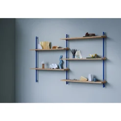 Moebe Wall Shelving WS.85.2 Eg/Rustfri Stål