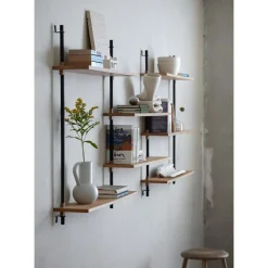 Moebe Wall Shelving WS.85.2 Eg/Rustfri Stål