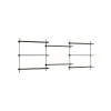 Moebe Wall Shelving WS.85.3 Røget Eg/Rustfri Stål