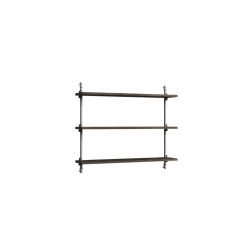 Moebe Wall Shelving WS.65.1 Røget Eg/Rustfri Stål