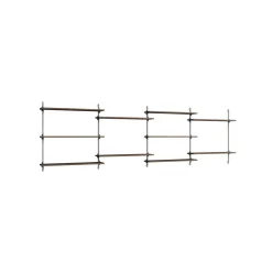 Moebe Wall Shelving WS.85.4 Røget Eg/Rustfri Stål