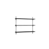 Moebe Wall Shelving WS.65.1 Sort/Rustfri Stål
