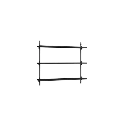 Moebe Wall Shelving WS.65.1 Sort/Rustfri Stål
