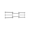 Moebe Wall Shelving WS.65.3 Sort/Rustfri Stål